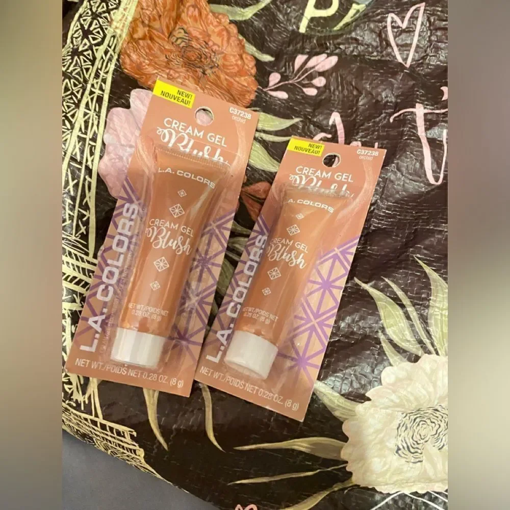 🛍️L.A.COLORS  Tulips C37238 Orchid Set Of 2 Cream Gel Blush 0.28OZ.(8g)💥